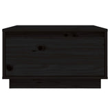 NNEVL Coffee Table Black 55x56x32 cm Solid Wood Pine