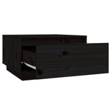 NNEVL Coffee Table Black 55x56x32 cm Solid Wood Pine