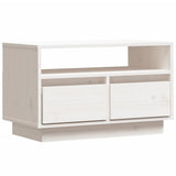 NNEVL TV Cabinet White 60x35x37 cm Solid Wood Pine