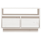 NNEVL TV Cabinet White 60x35x37 cm Solid Wood Pine