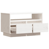 NNEVL TV Cabinet White 60x35x37 cm Solid Wood Pine