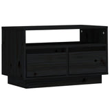 NNEVL TV Cabinet Black 60x35x37 cm Solid Wood Pine
