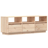 NNEVL TV Cabinet 140x37x50 cm Solid Wood Pine