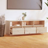 NNEVL TV Cabinet 140x37x50 cm Solid Wood Pine