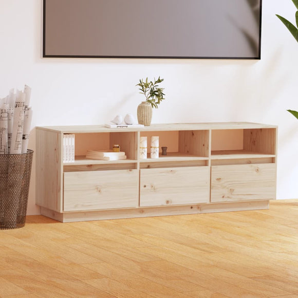 NNEVL TV Cabinet 140x37x50 cm Solid Wood Pine