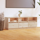 NNEVL TV Cabinet 140x37x50 cm Solid Wood Pine