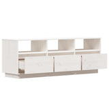 NNEVL TV Cabinet White 140x37x50 cm Solid Wood Pine