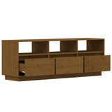 NNEVL TV Cabinet Honey Brown 140x37x50 cm Solid Wood Pine