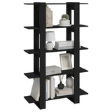 NNEVL Book Cabinet/Room Divider Black 100x30x160 cm
