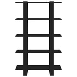 NNEVL Book Cabinet/Room Divider Black 100x30x160 cm