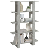 NNEVL Book Cabinet/Room Divider Concrete Grey 100x30x160 cm