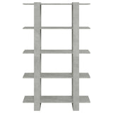 NNEVL Book Cabinet/Room Divider Concrete Grey 100x30x160 cm
