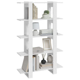 NNEVL Book Cabinet/Room Divider High Gloss White 100x30x160 cm