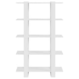 NNEVL Book Cabinet/Room Divider High Gloss White 100x30x160 cm
