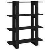 NNEVL Book Cabinet/Room Divider Black 100x30x123.5 cm