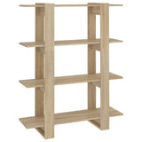 NNEVL Book Cabinet/Room Divider Sonoma Oak 100x30x123.5 cm