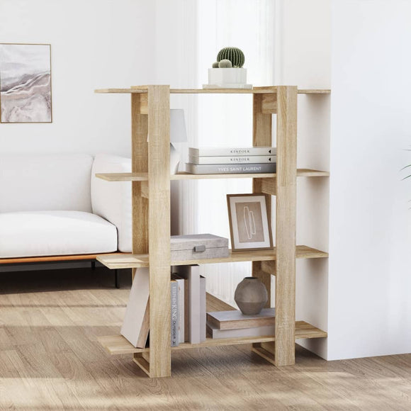 NNEVL Book Cabinet/Room Divider Sonoma Oak 100x30x123.5 cm
