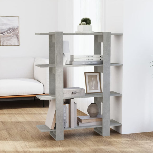 NNEVL Book Cabinet/Room Divider Concrete Grey 100x30x123.5 cm