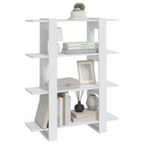 NNEVL Book Cabinet/Room Divider High Gloss White 100x30x123.5 cm