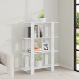 NNEVL Book Cabinet/Room Divider High Gloss White 100x30x123.5 cm