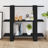 NNEVL Book Cabinet/Room Divider Black 100x30x87 cm