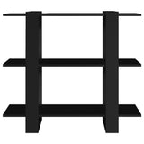 NNEVL Book Cabinet/Room Divider Black 100x30x87 cm