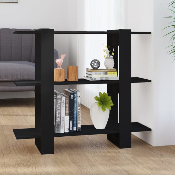 NNEVL Book Cabinet/Room Divider Black 100x30x87 cm