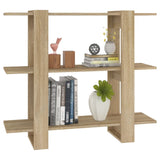 NNEVL Book Cabinet/Room Divider Sonoma Oak 100x30x87 cm