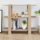 NNEVL Book Cabinet/Room Divider Sonoma Oak 100x30x87 cm