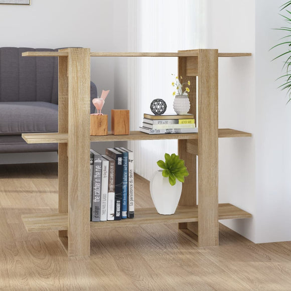 NNEVL Book Cabinet/Room Divider Sonoma Oak 100x30x87 cm