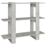 NNEVL Book Cabinet/Room Divider Concrete Grey 100x30x87 cm