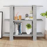 NNEVL Book Cabinet/Room Divider Concrete Grey 100x30x87 cm