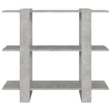 NNEVL Book Cabinet/Room Divider Concrete Grey 100x30x87 cm