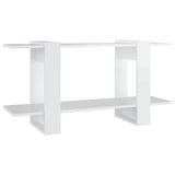 NNEVL Book Cabinet High Gloss White 100x30x51 cm Engineered Wood