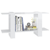 NNEVL Book Cabinet High Gloss White 100x30x51 cm Engineered Wood