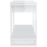 NNEVL Book Cabinet High Gloss White 100x30x51 cm Engineered Wood