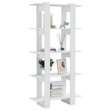 NNEVL Book Cabinet/Room Divider White 80x30x160 cm Engineered Wood