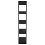 NNEVL Book Cabinet/Room Divider Black 80x30x160 cm Engineered Wood