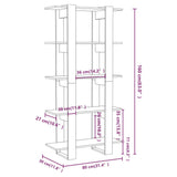 NNEVL Book Cabinet/Room Divider Black 80x30x160 cm Engineered Wood