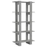 NNEVL Book Cabinet/Room Divider Concrete Grey 80x30x160 cm Engineered Wood