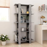 NNEVL Book Cabinet/Room Divider Concrete Grey 80x30x160 cm Engineered Wood