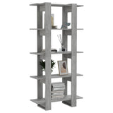 NNEVL Book Cabinet/Room Divider Concrete Grey 80x30x160 cm Engineered Wood