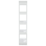 NNEVL Book Cabinet/Room Divider High Gloss White 80x30x160 cm