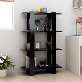 NNEVL Book Cabinet/Room Divider Black 80x30x123.5 cm