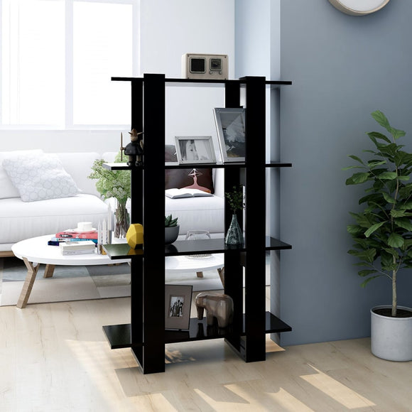 NNEVL Book Cabinet/Room Divider Black 80x30x123.5 cm