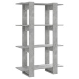NNEVL Book Cabinet/Room Divider Concrete Grey 80x30x123.5 cm