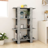 NNEVL Book Cabinet/Room Divider Concrete Grey 80x30x123.5 cm