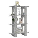 NNEVL Book Cabinet/Room Divider Concrete Grey 80x30x123.5 cm