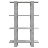 NNEVL Book Cabinet/Room Divider Concrete Grey 80x30x123.5 cm