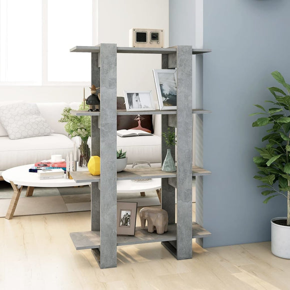 NNEVL Book Cabinet/Room Divider Concrete Grey 80x30x123.5 cm